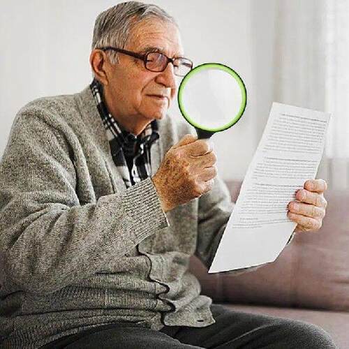 Handheld Reading Magnifier Non-Slip Handle Small Magnifying
