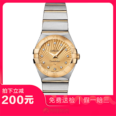 捡漏未使用99新欧米茄星座间金石英女士腕表123.20.24.60.58.001