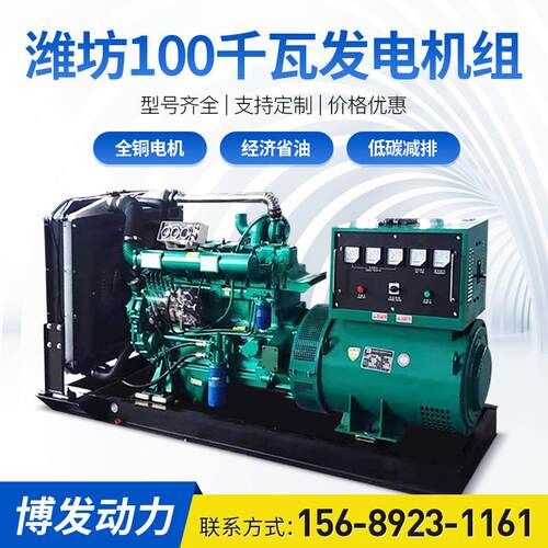 潍坊系列柴油发电机100 200 300KW 养殖场100千瓦柴油发电机组