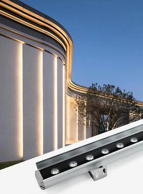 led户外防QOV景水洗墙工灯楼体桥梁亮化暖白七彩背灯轮廓线条景程