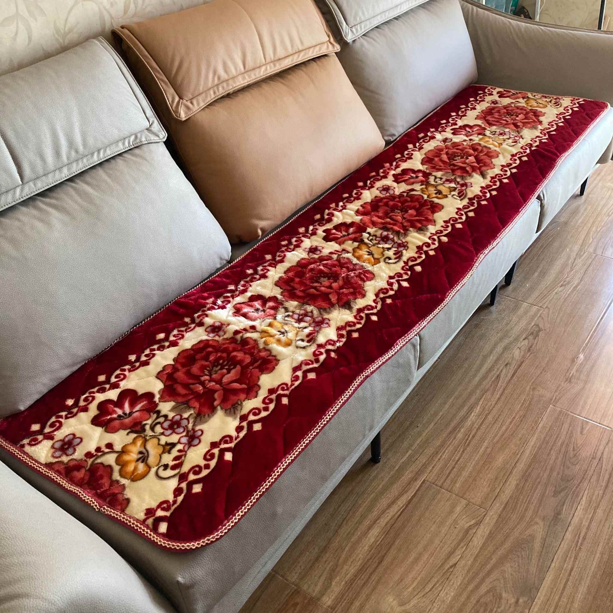 老式实木沙发垫子加厚椅子垫冬天毛毯坐垫座垫冬季春秋椅坐垫防滑