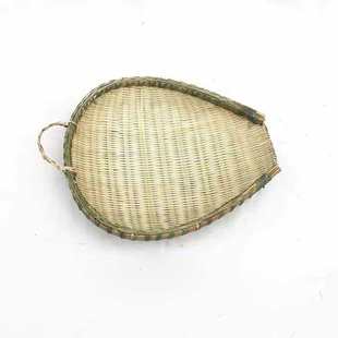 竹子筲箕手工竹筐餐具竹编制品小吃凉面家用沥饭厨房农家晾晒簸箕