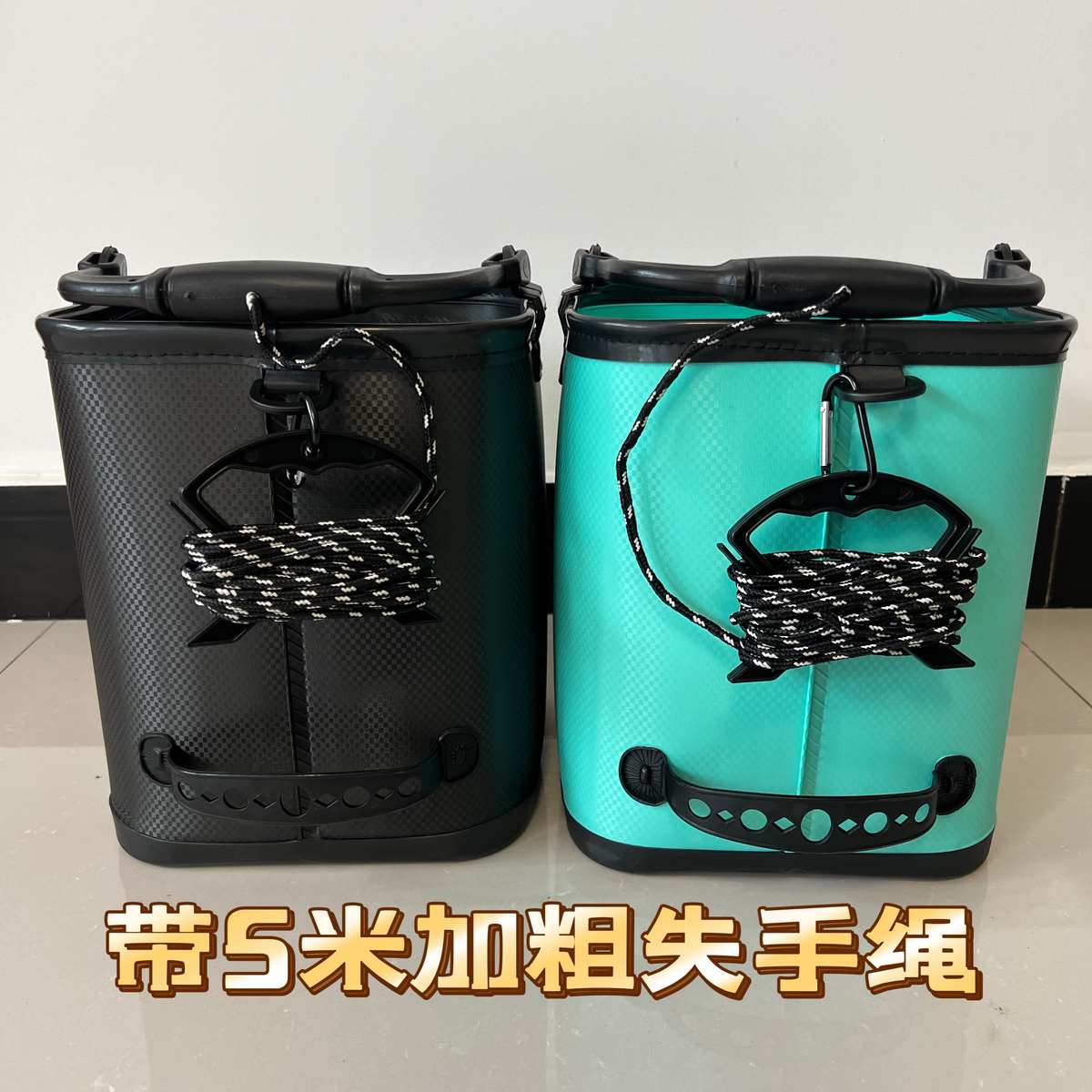 多功能厚料EVA插杆鱼护桶活鱼桶高打水便携双肩背钓鱼桶鱼包批发