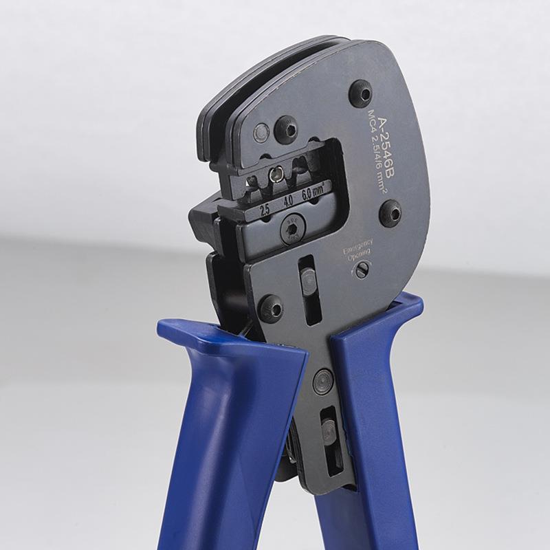 华胜工具A-2546B光伏专用压接钳MC4太阳能插头电缆线连接器压接钳
