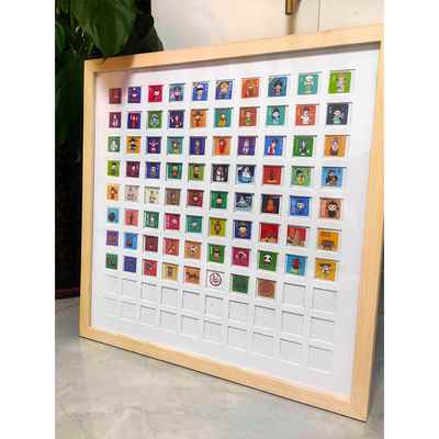 48宫格子100荷兰卡纸相框油画棒手绘作品装裱画框架小百喜图红书