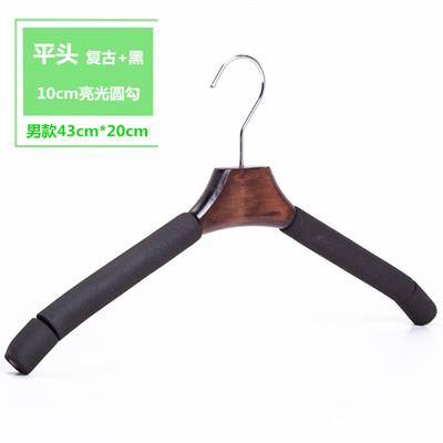 新款衣柜防印防肩胶角木绵衣架多功能家用收木头海实绵纳衣架裤夹