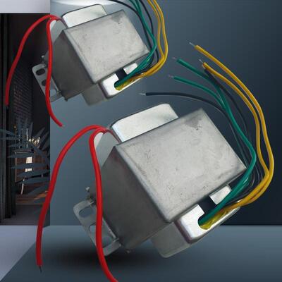 100瓦带牛盖罩变压器 全铜线 方形变压器 电源屏蔽罩E型牛12v18伏