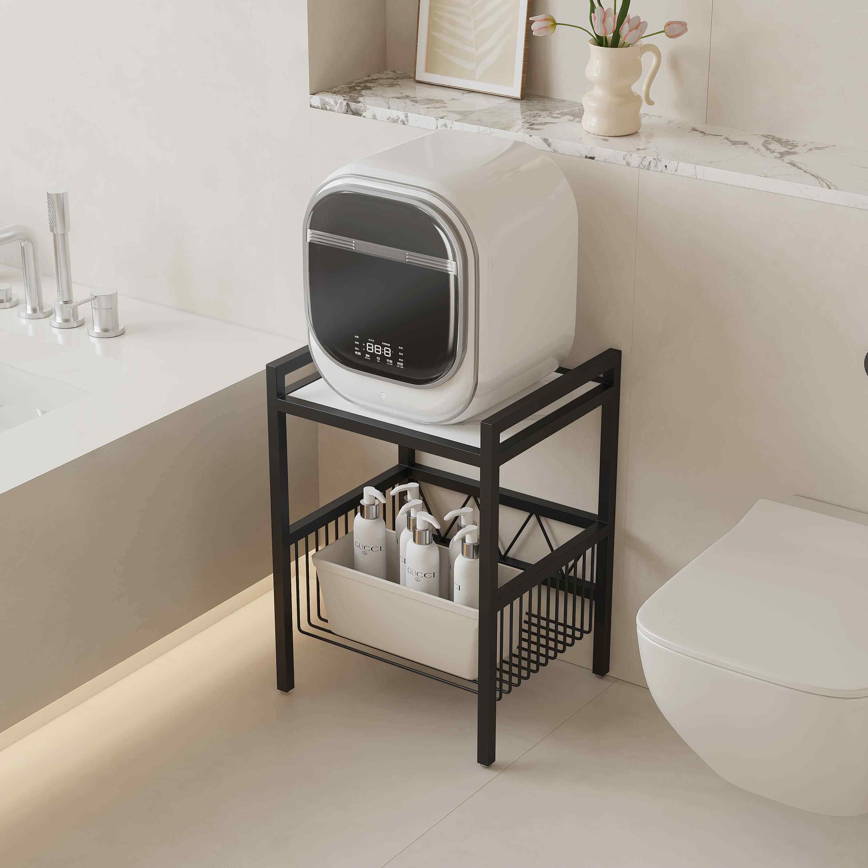 小型洗衣机置物架卫生间阳台夹缝收纳小吉底座石头M1放置储物架子