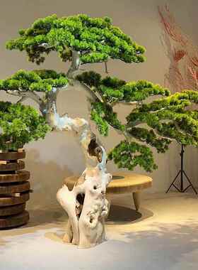 仿真客松造XTH型松树假树绿植迎树店大堂楼梯摆件造酒景室内景观