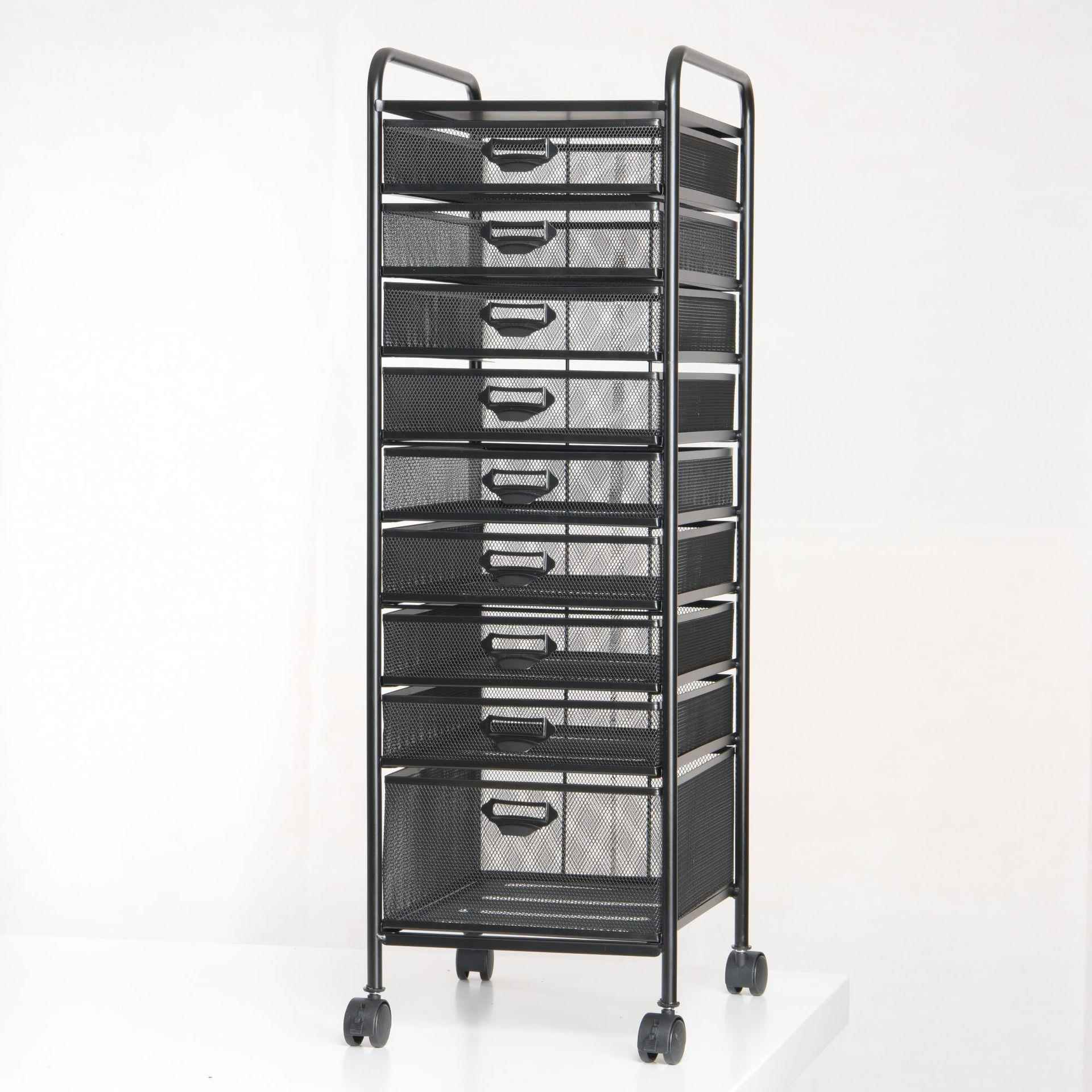 A49(1)可移动铁艺推收车纳整理架置物架-文件架书架厨房T9001T0推