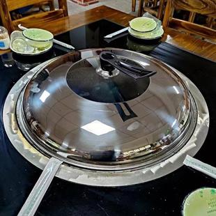 不锈钢锅盖通用透明玻璃平底炒锅盖子家用45 4320cm特大号防烫