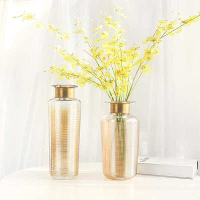 远创意摆件奢花艺视花瓶欧风感装饰高级北电镀批发玻璃简约轻现代