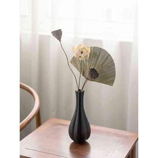 新中式装饰水仙瓶宋代禅意干花插花陶瓷花瓶客厅古风茶室玄关摆件