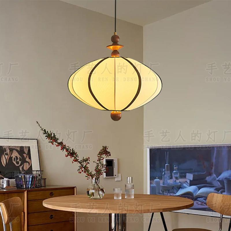 卧室床头书房灯吧台吊线灯法式中古风氛围感餐厅伸缩灯实木小吊灯