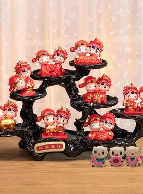 结婚礼物新婚礼物婚房卧室高档娃娃送新人闺蜜女实用创意婚庆摆件