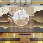 中医养生壁纸养生馆吧台装 画 饰壁纸理疗店美容院前台定制壁画