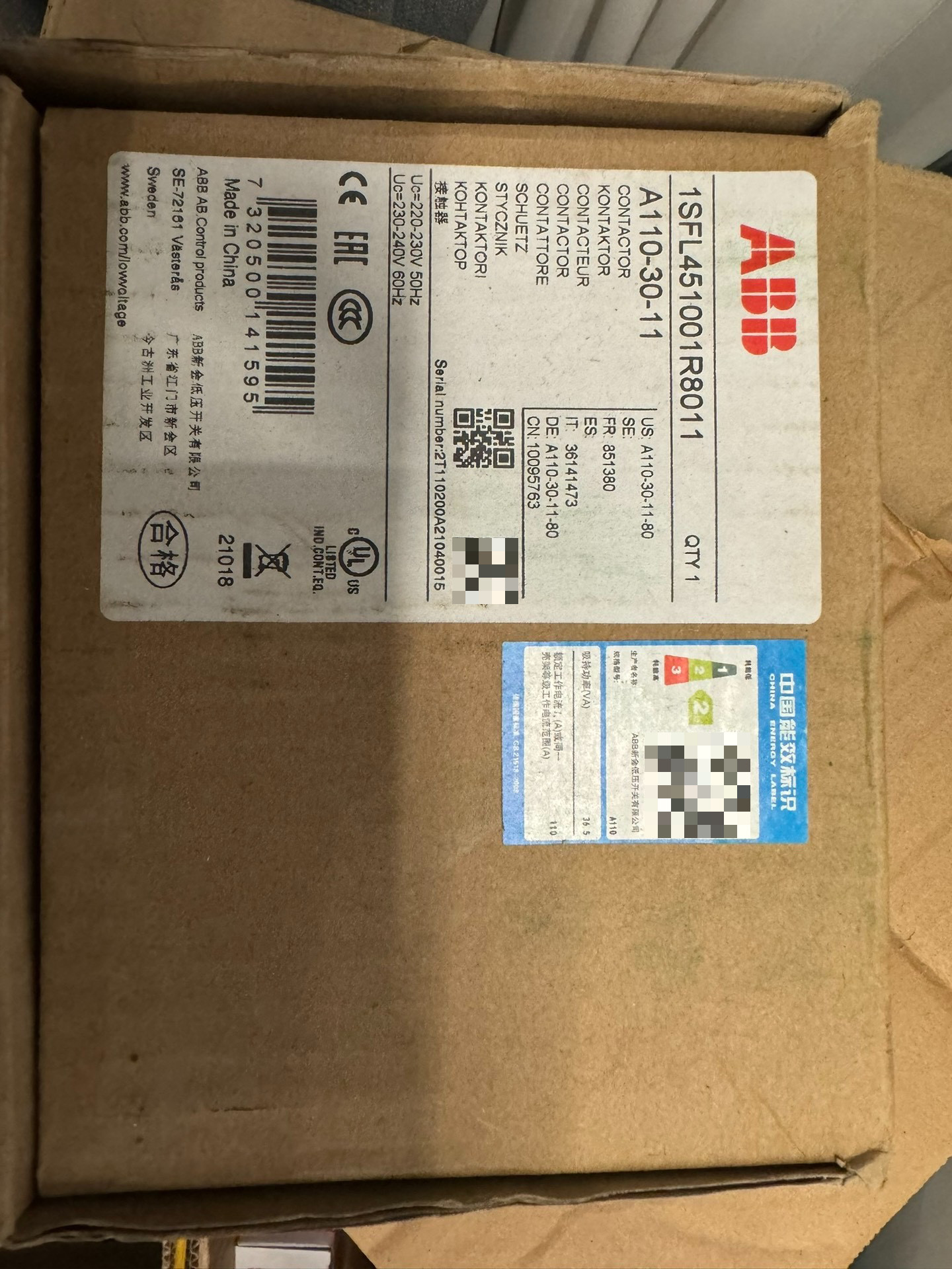 ABB A110-30-11 全新原装正品库存