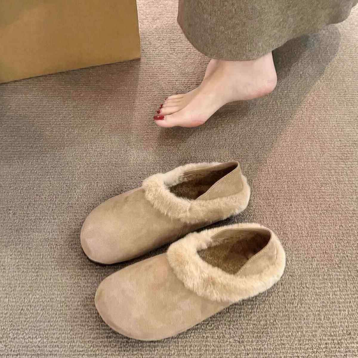 春秋两穿勃肯鞋女加绒毛毛鞋2026新款一脚蹬博肯豆豆鞋鞋子0113z,女鞋,勃肯鞋/软木鞋,淘宝优惠券,粉丝福利购,淘宝优惠卷