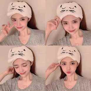 晚上睡觉戴的帽子冬季头部护额头保暖神器坐月子产后发带防风头罩