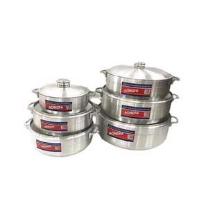 Aluminum pot厂价直销外贸套装铝锅6pcsPOLISHING COOKWARE