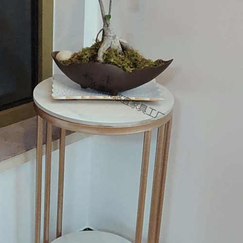 北欧大理石落地式花架花架子置物架室内多层阳台电视柜客厅轻奢