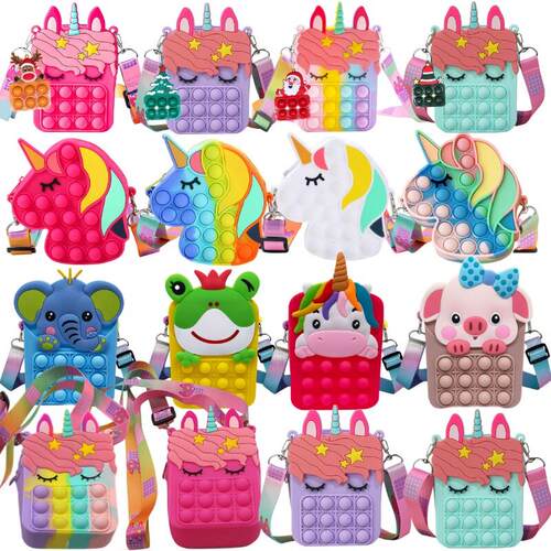 Rianbow Cross Bag Fidget Toys For Children Christmas Gifts P