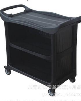 直批AF08179B-H三层多用途餐车收餐车带刹车塑料餐车