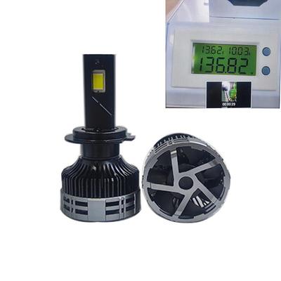 稳定100瓦大功率三筒管汽车led大灯H7超强聚光前大灯H4远近一体