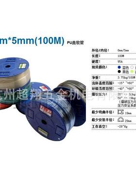 N&P新同力8mm*5mm(100M/卷)直管 PU-0850空压软管 气管 风管