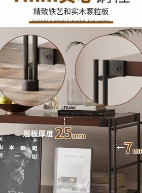 层日钢式木置物落F9856SM5地多中古收纳架阳架台储物架家用书架厨