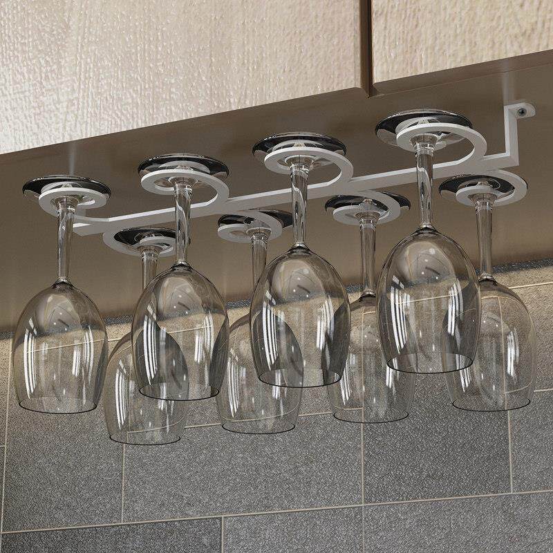 12cm直径特大杯黑色挂杯架红酒杯架倒挂家用酒杯架高脚杯架悬挂架