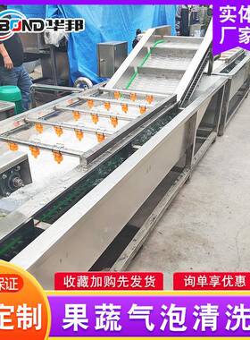 商EAD用大型不锈洗菜泡机 果清蔬气清洗机 高式压喷淋小葱土豆片