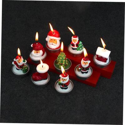 3Pcs Xmas Christmas Candles merry christmas Ornaments Xmas T