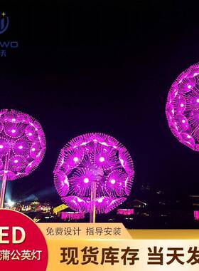 LED亚克力蒲公英灯户外广场造型景观灯婚礼DMX512外控厂家超亮