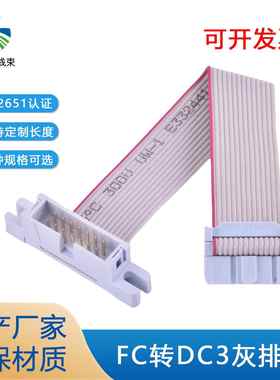 2.54FC转DC3简易牛角公母延长线变频器面板用UL2651排线扁平线