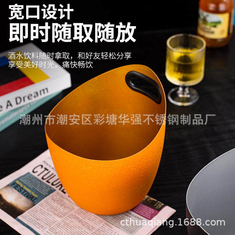 创意不锈鸡钢冰桶尾酒境OXBT香槟桶酒吧寿司生鲜冰镇碗威跨士忌冰