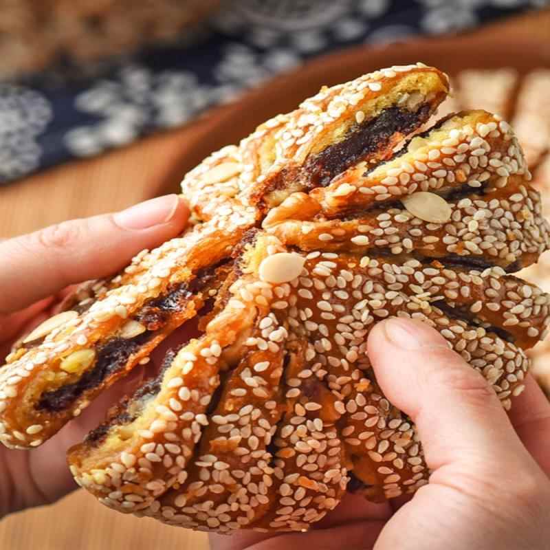 马蹄酥江阴特产核桃豆沙饼酥饼手工传统老式月饼早餐糕点烧饼零食