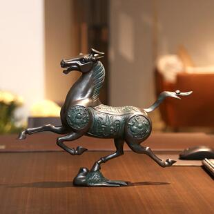 黄铜马摆件《马踏飞燕》家居装饰品客厅办公室公司开业乔迁礼品