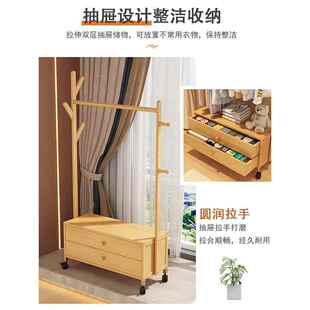 挂衣架卧室落地可移动易衣帽架家用客厅现代简约衣服子收TOK纳简