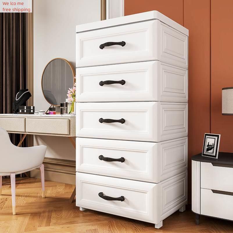 Thickened large plastic drawer type storage cabinet shoe ca