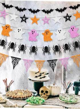 Halloween party decorations pull flags banner bat pull flags