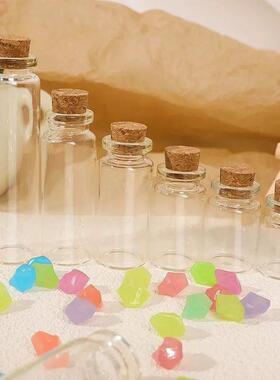20/10Pc Mini Cork Stopper Glass Bottles DIY Birthday Gift Tr