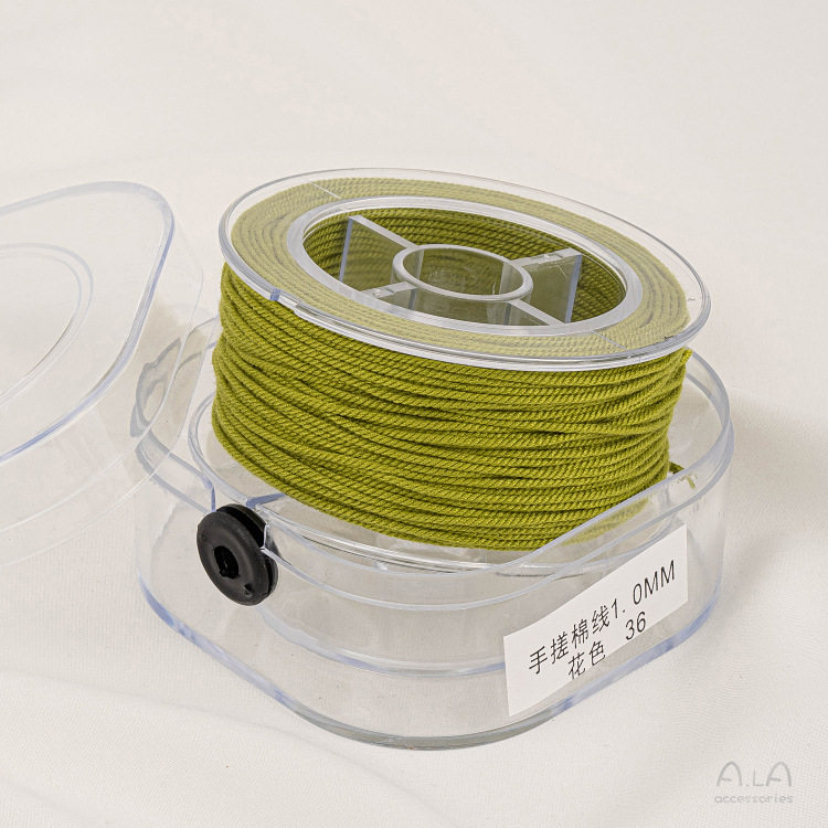 手搓棉线藏式文玩线绳五色线彩绳流苏绳子diy手工串珠编织棉线材