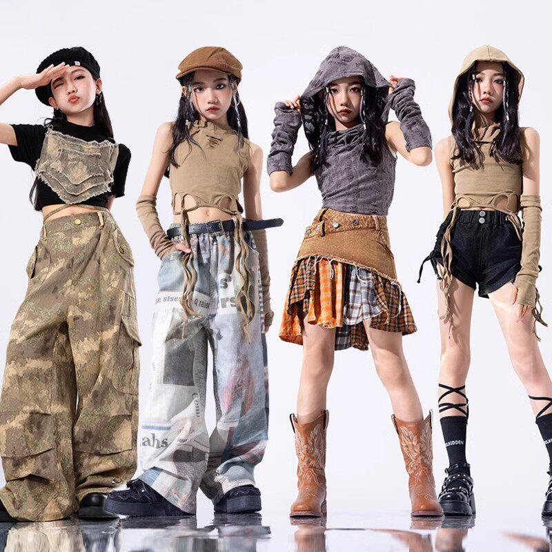 爵士舞女孩服装潮酷沙丘废土风幼儿T台走秀潮服演出服jazz套装夏