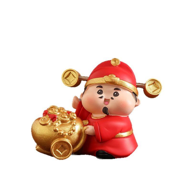 稳财神爷桌财面小摆件办公BJ493室装品饰招工位发财情绪定生日礼