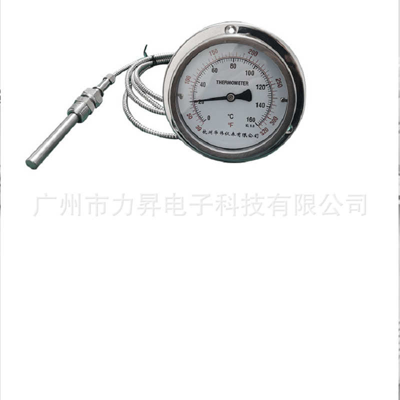 全y100/远-压力气温度计传轴向体式式1032不锈钢ty压力式