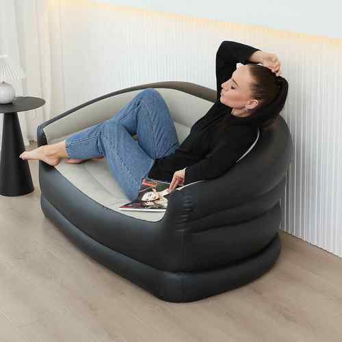 PVC植绒充气加沙发懒人充沙发/双人室气内沙发植绒厚户外充气沙发