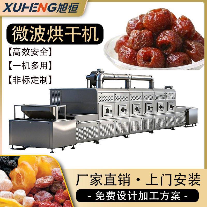 微波干燥机各类果脯蜜饯杀青烘干锁味果蔬果脯脱水灭菌食品级果脯