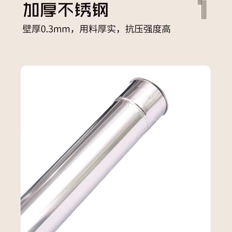 新款直销不锈钢 排烟管柴火灶回风炉烟囱管烟管烤火炉取暖炉配件6图片