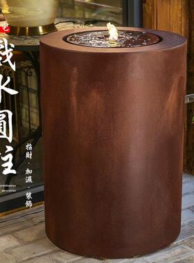 简约现代流水生财喷泉摆件办公室内客厅玄关家居装饰户外庭院景观